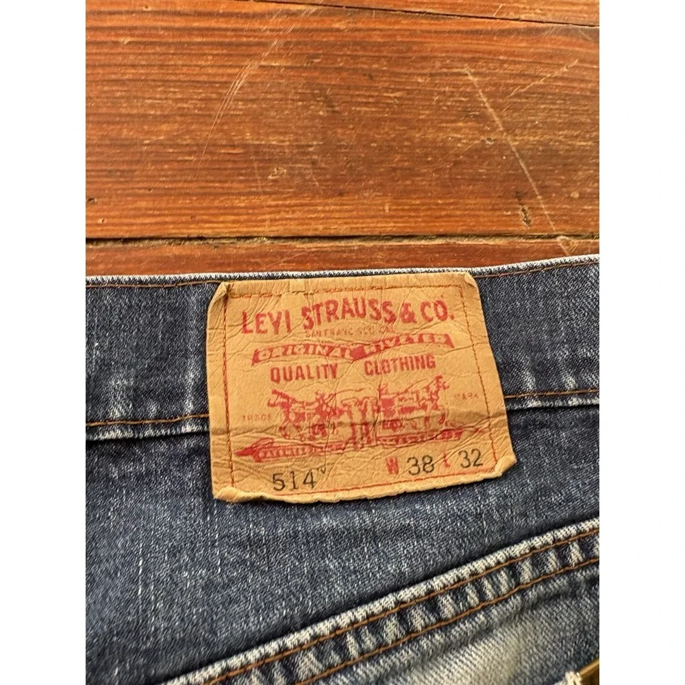 Vintage Levi's 514 Orange Tab Men's Jeans Blue Athletic 38x32